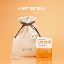 画像をギャラリービューアに読み込む, 【ギフト】Lypo - C バースデーギフト 11包入(Vitamin CまたはVitamin C+D)+コットン巾着 - リポ・カプセル Lypo - C公式ショップ