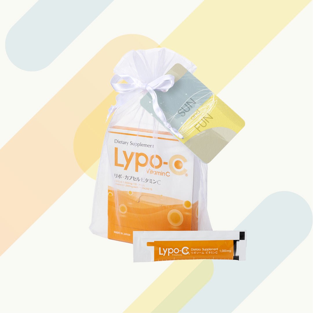 【期間限定】Lypo - C SUN and FUNギフト+オーガンジー巾着(Vitamin CまたはVitamin C+D) - リポ・カプセル Lypo - C公式ショップ