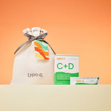 画像をギャラリービューアに読み込む, 【選べるギフトカード付】Lypo - C Vitamin C+D(11包入)+コットン巾着 - リポ・カプセル Lypo - C公式ショップ