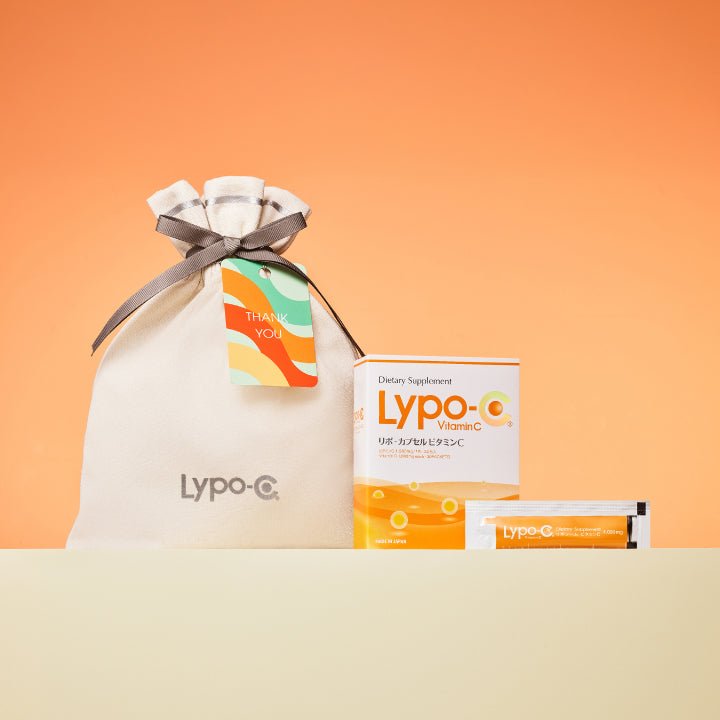 選べるギフトカード付】Lypo-C Vitamin C(30包入)+コットン巾着
