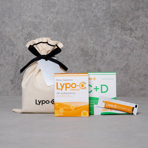 【選べるギフトカード付】Lypo-C Vitamin C+D(30包入)+コットン巾着 - リポ・カプセル Lypo-C公式ショップ