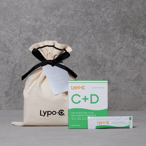 【選べるギフトカード付】Lypo-C Vitamin C+D(30包入)+コットン巾着 - リポ・カプセル Lypo-C公式ショップ