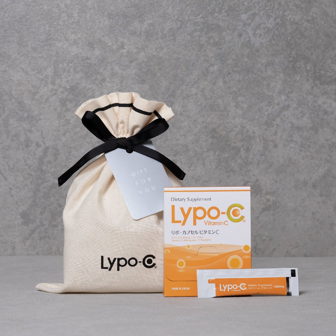【選べるギフトカード付】Lypo-C(11包入)+コットン巾着 - リポカプセルビタミンC Lypo-C オフィシャル