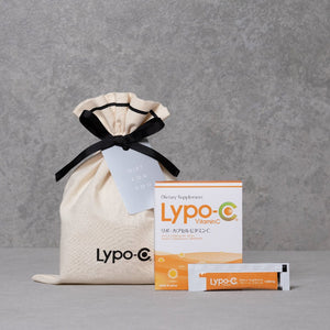 【選べるギフトカード付】Lypo-C(30包入)+コットン巾着 - リポカプセルビタミンC Lypo-C オフィシャル