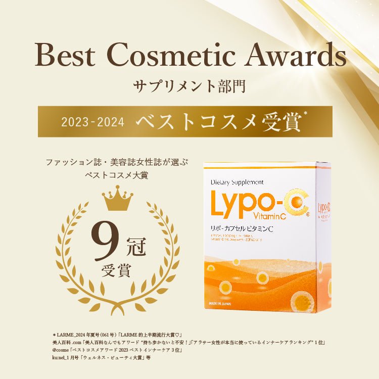 Best Cosmetic Awards サプリメント部門 2023-2024 ベストコスメ受賞